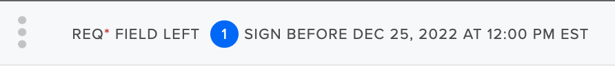 Screenshot of Signer App displaying expiration date