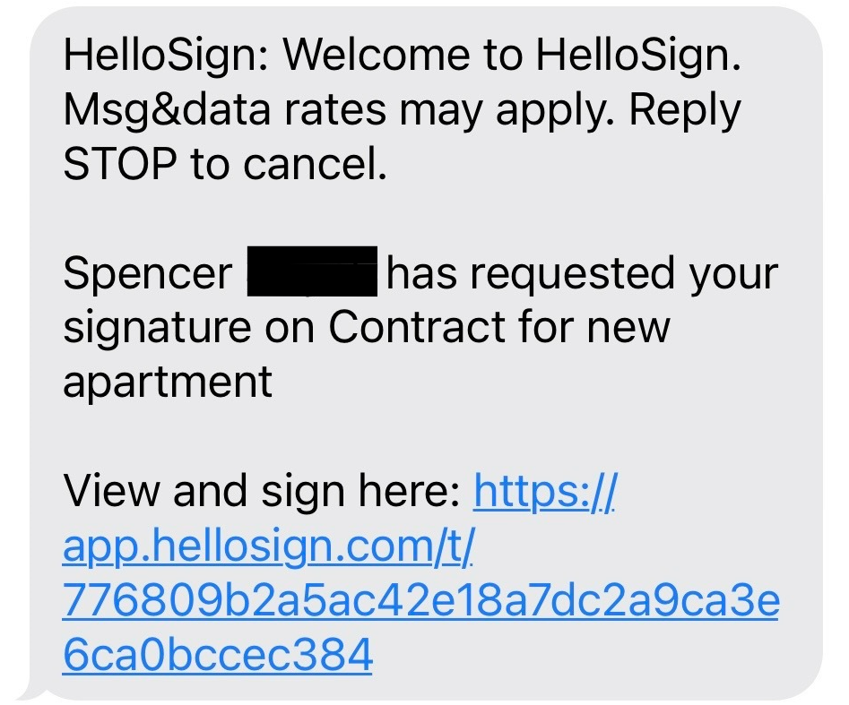 SMS delivery text message notification.