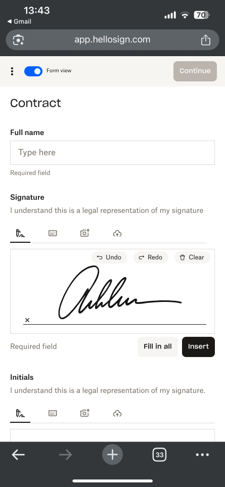 Updated signer app