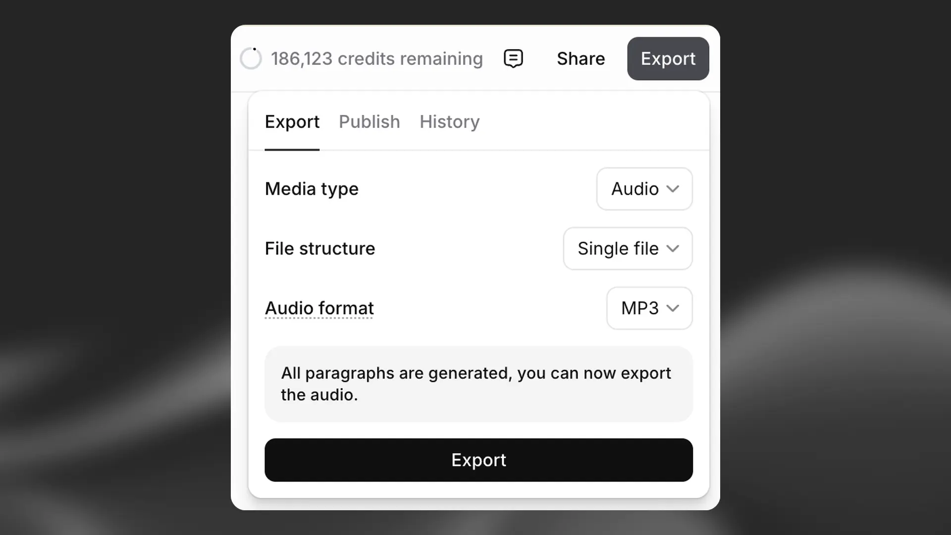Export your project