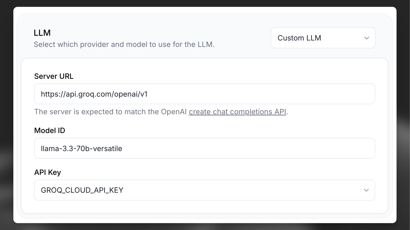 Groq Cloud — ElevenLabs Documentation