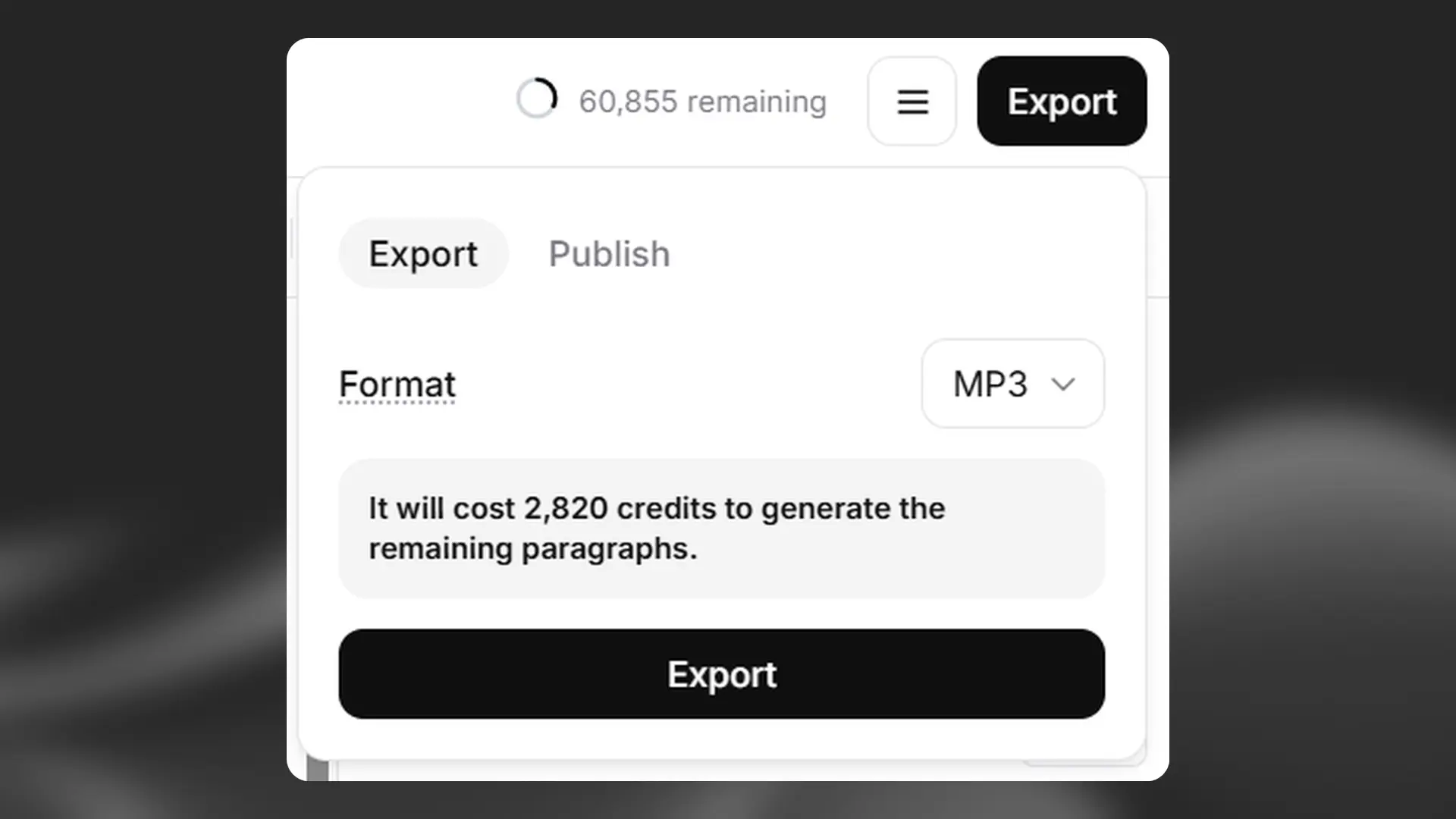 Export your project