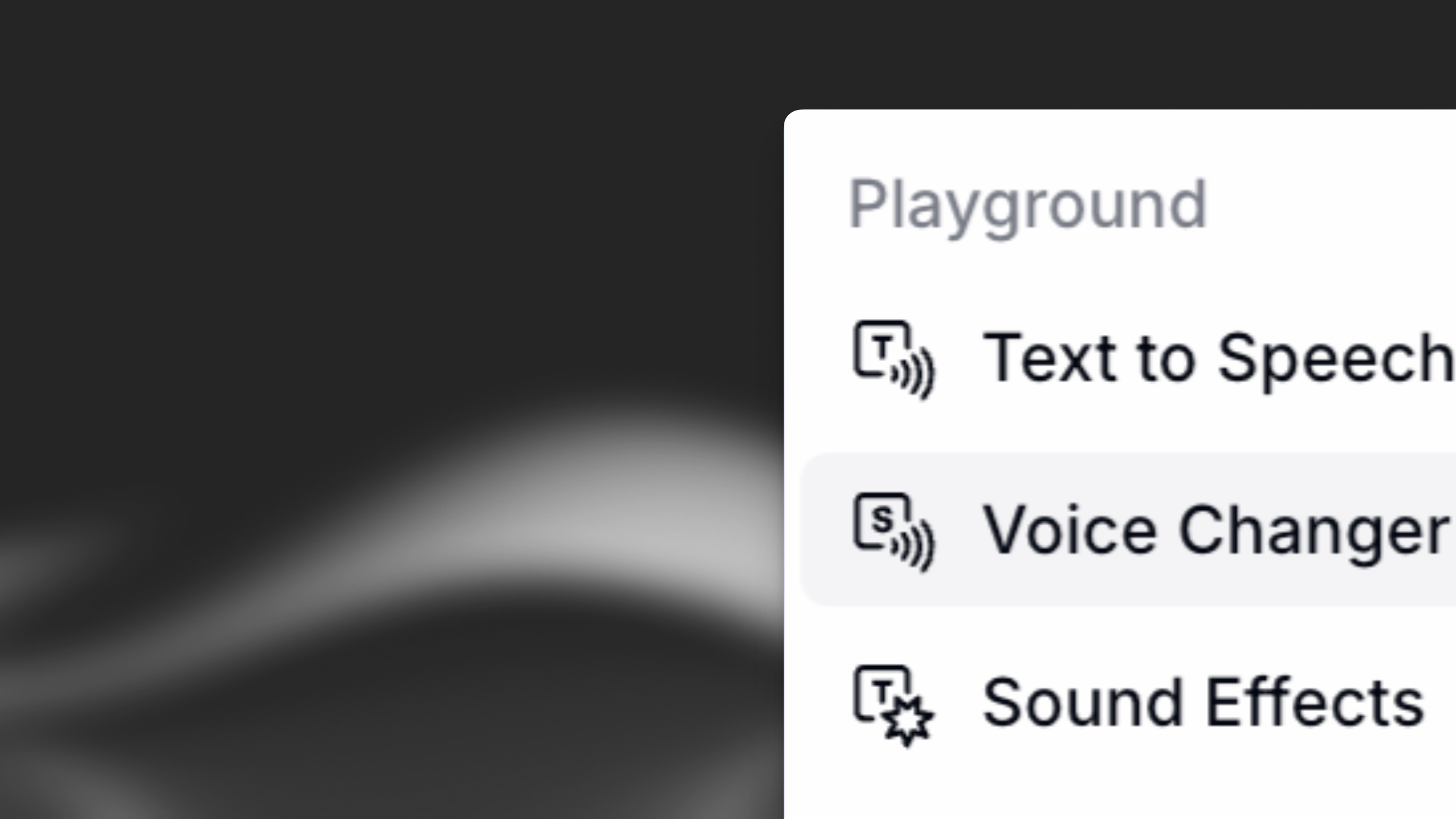 Voice changer product feature