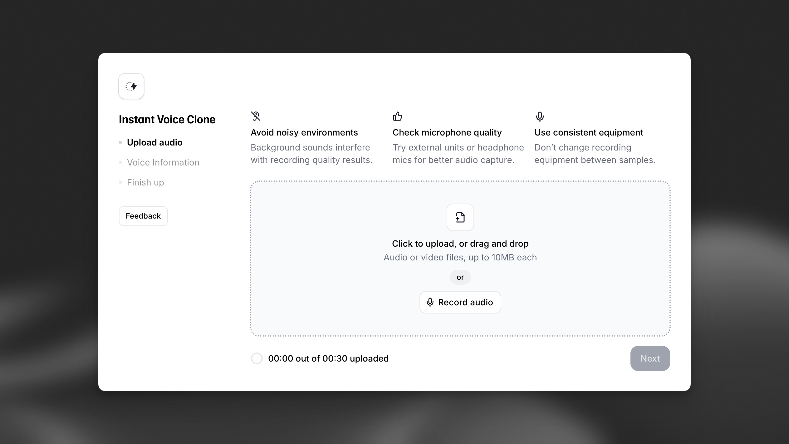 Instant voice
cloning