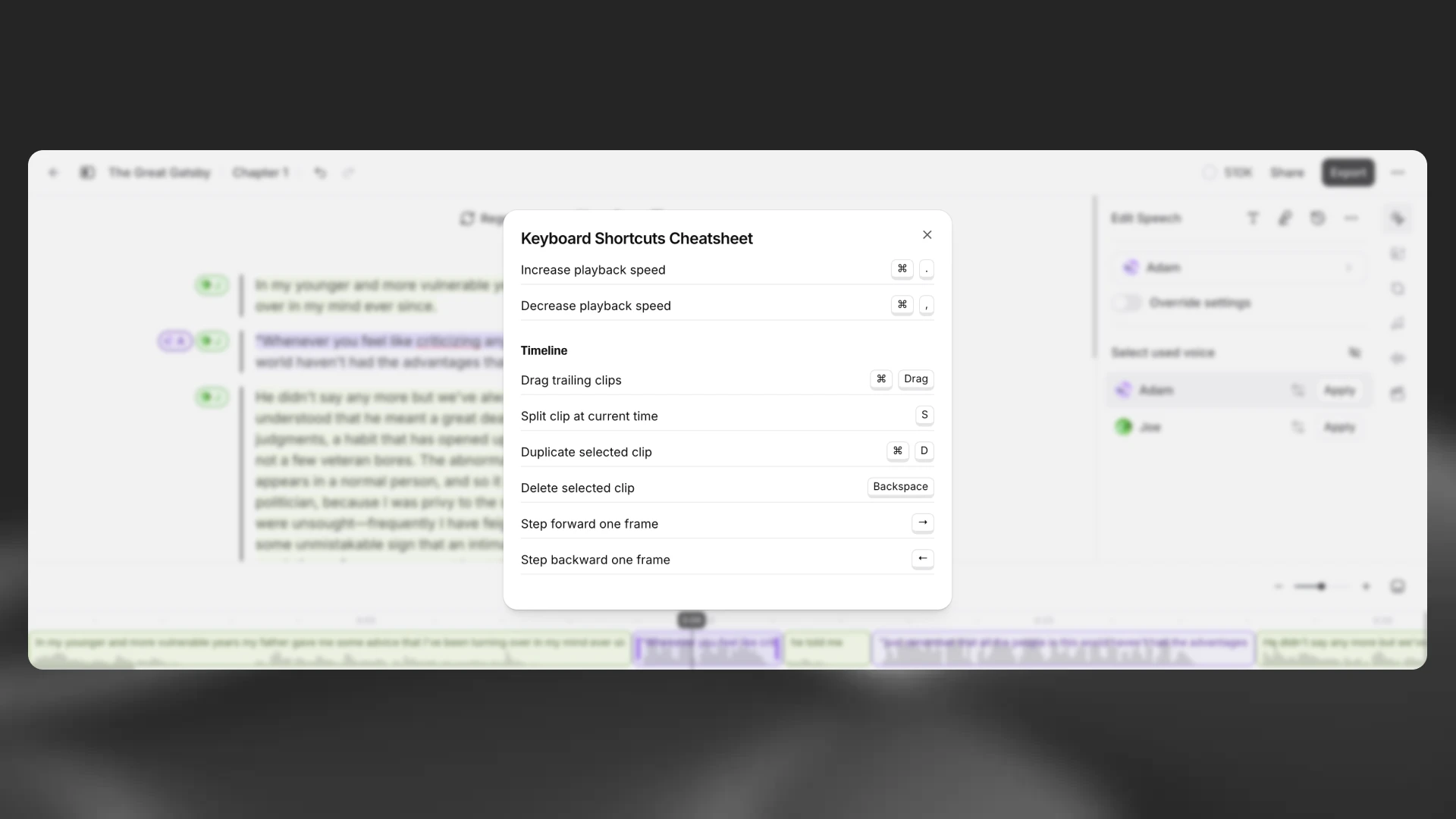 Keyboard Shortcuts