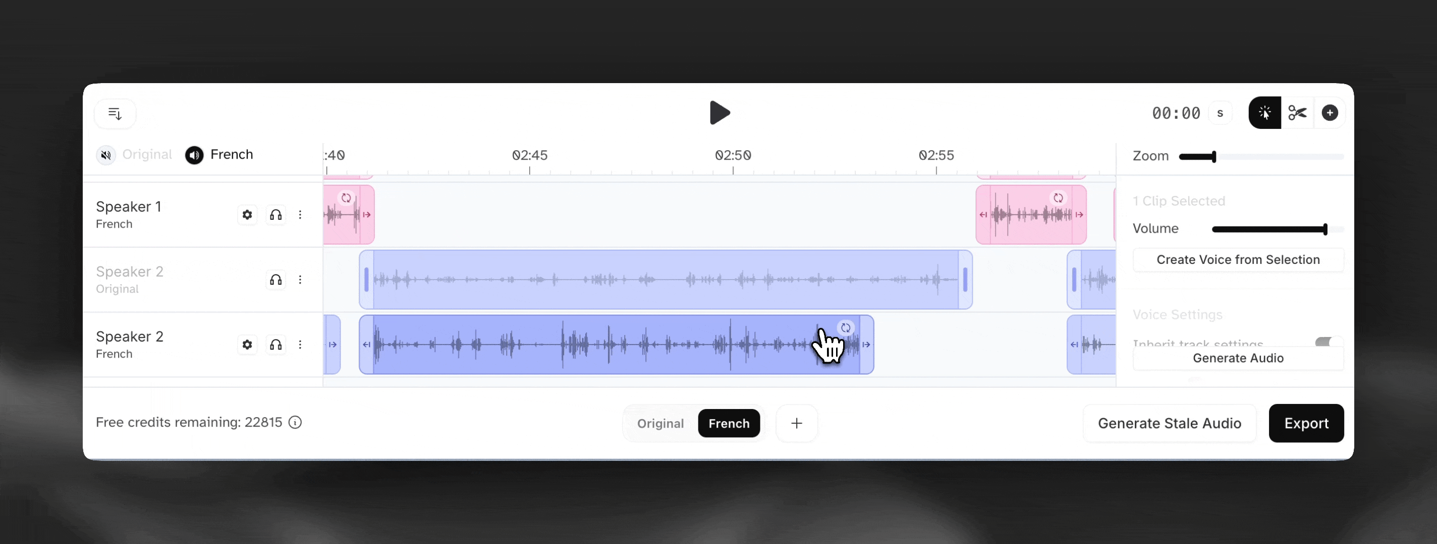 Dubbing Studio Dynamic Generation