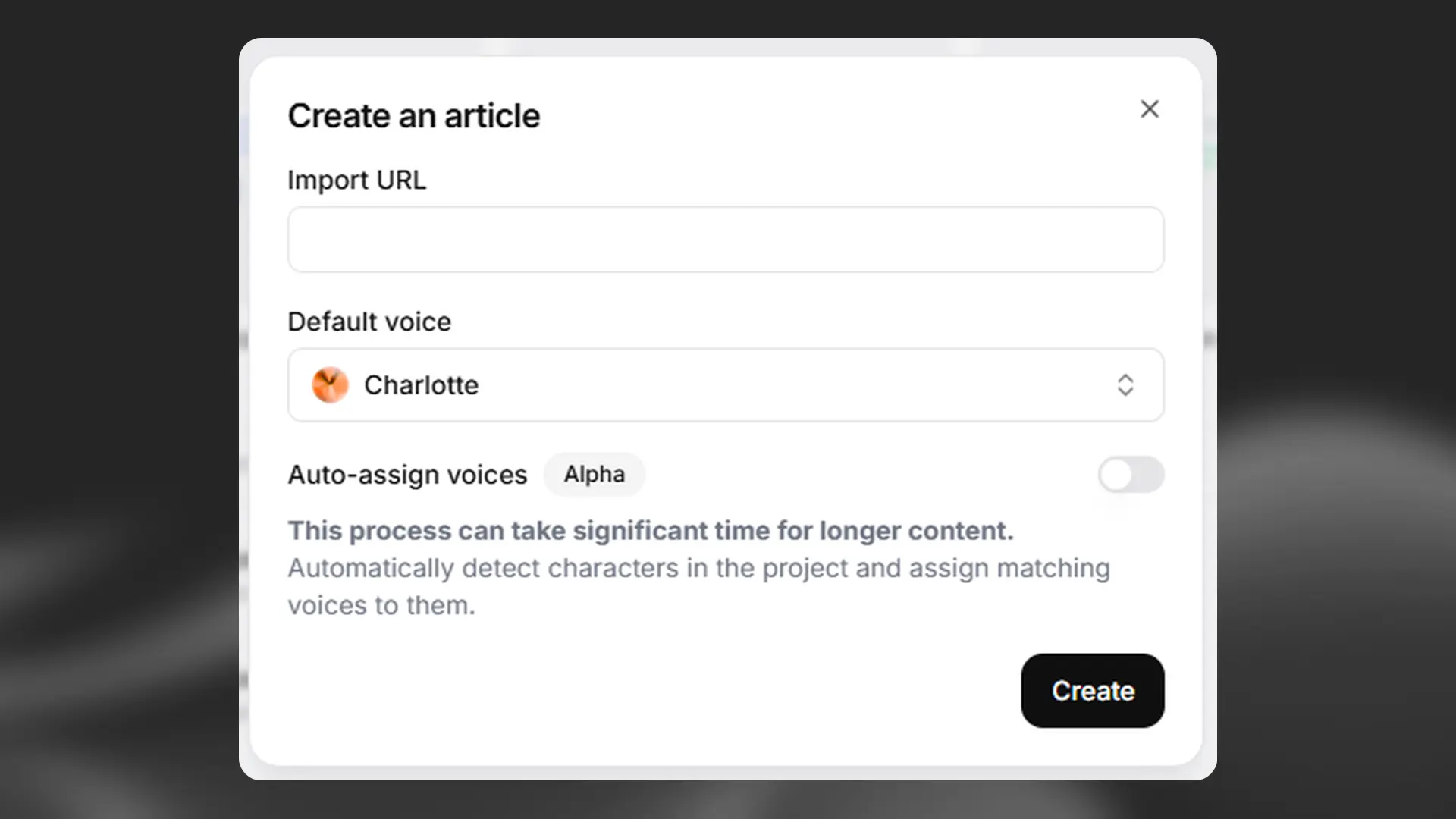 Create an article