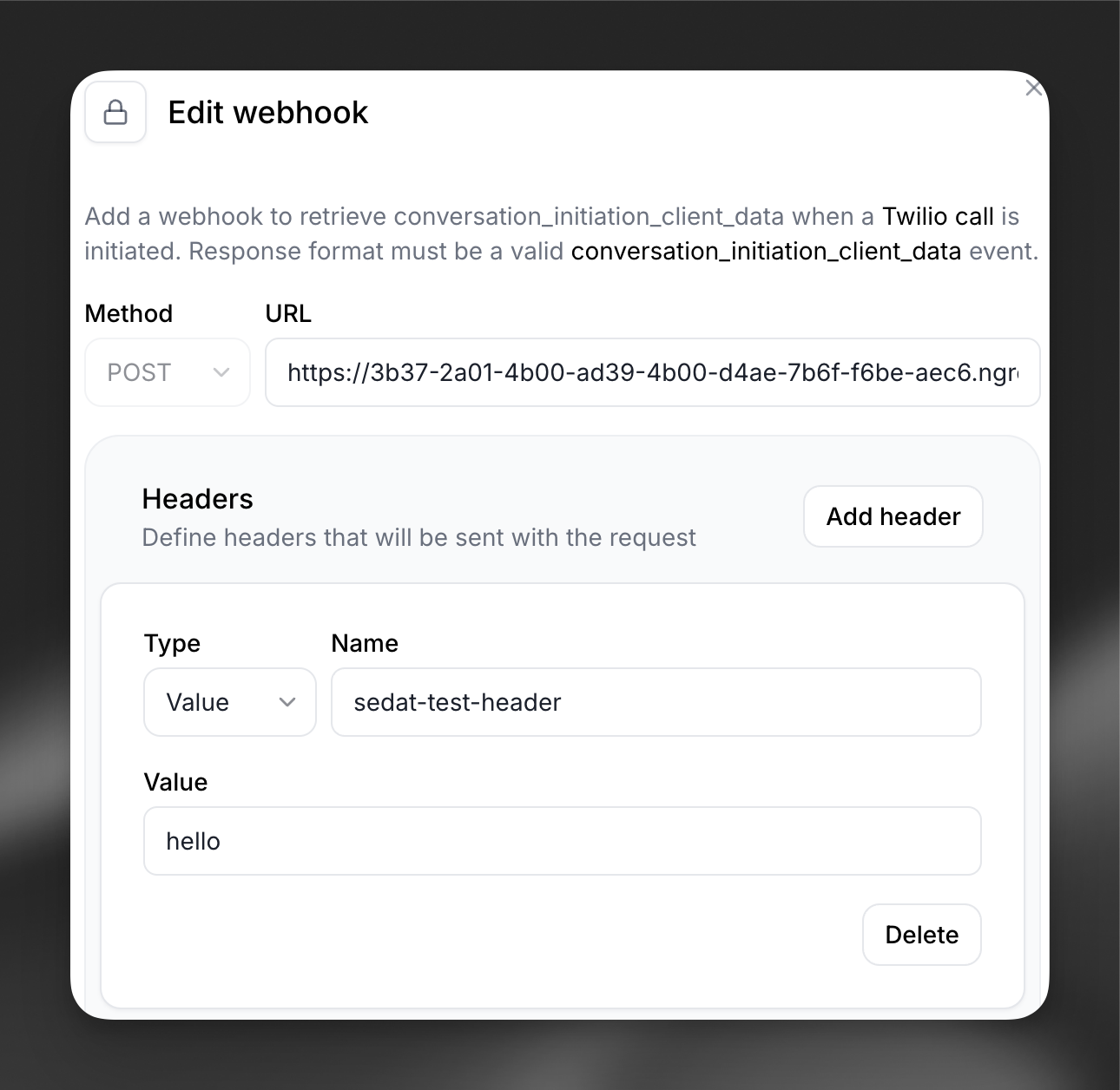 Add secrets to headers