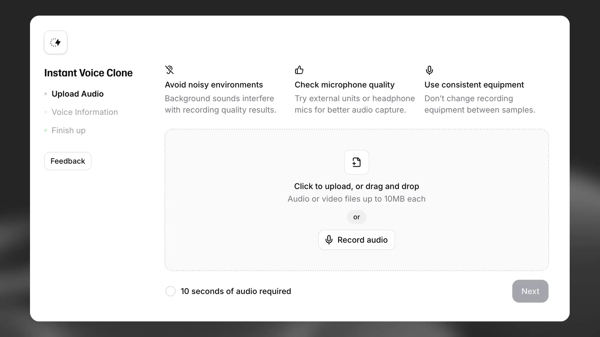 Instant voice
cloning