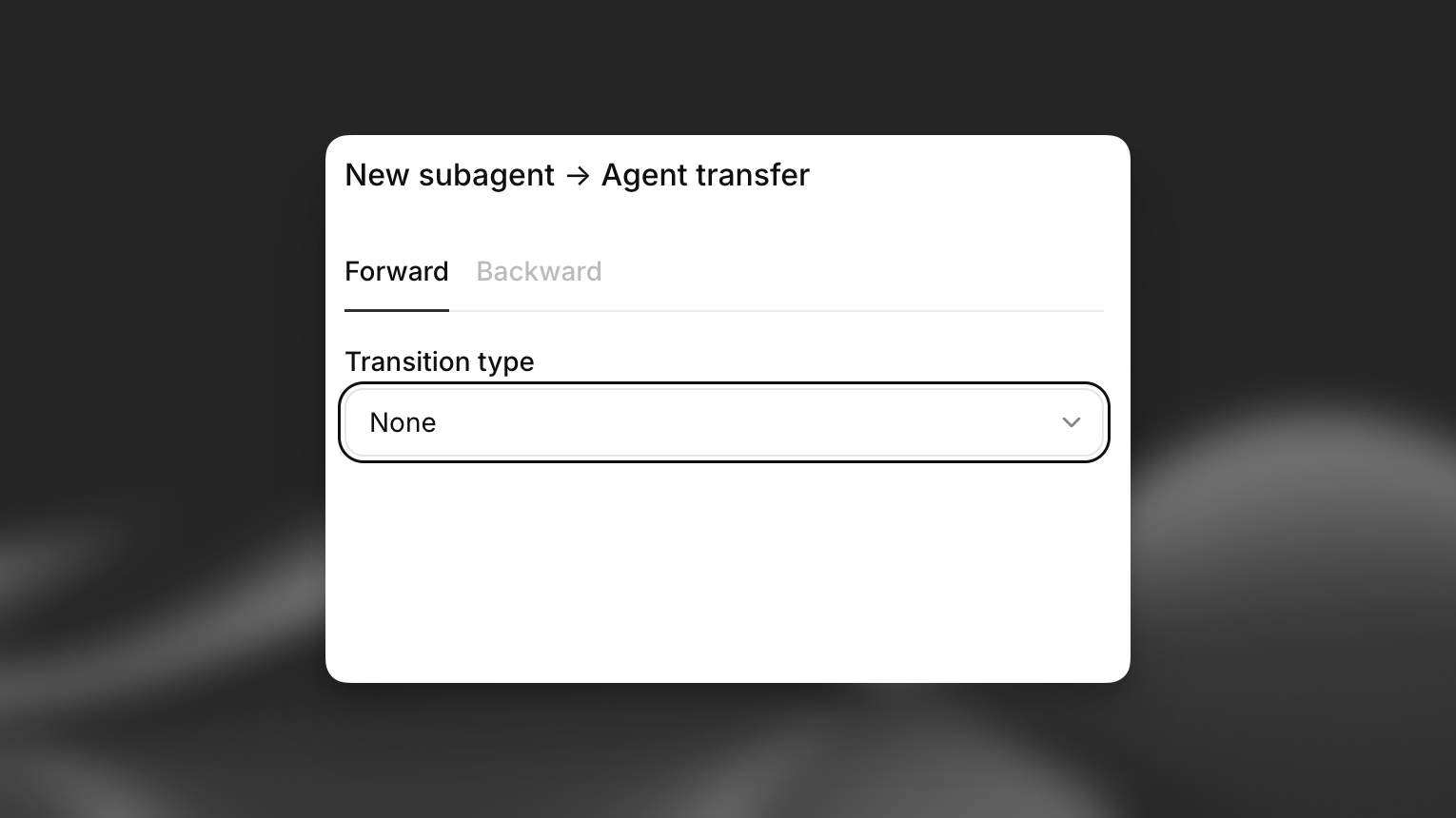 Unconditional Agent Transfer