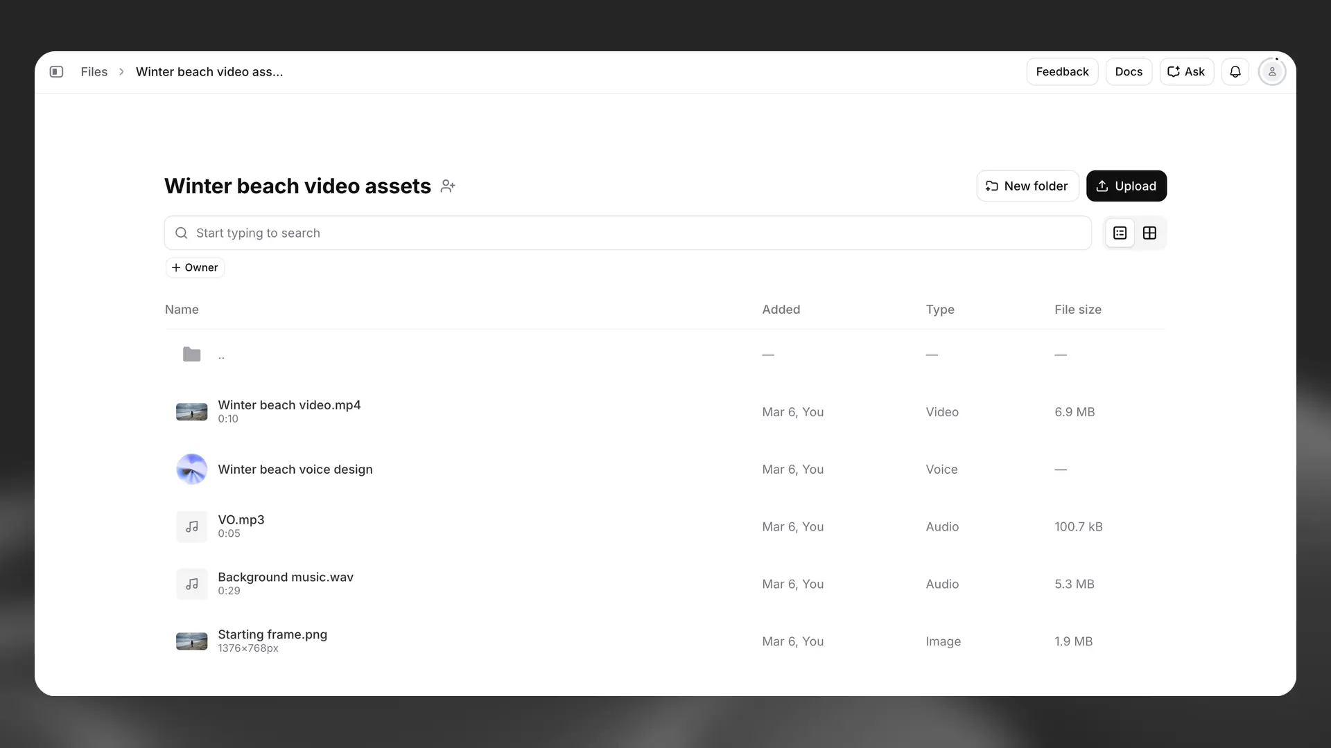 Organizing files with folders