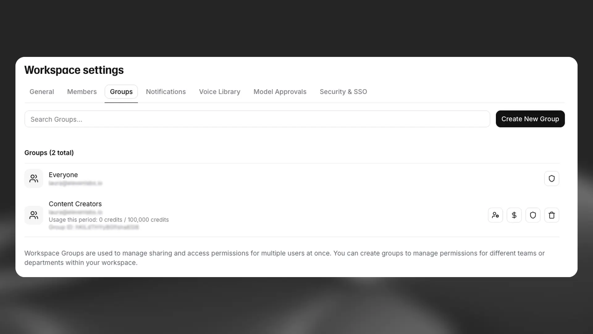 View usage across billing groups