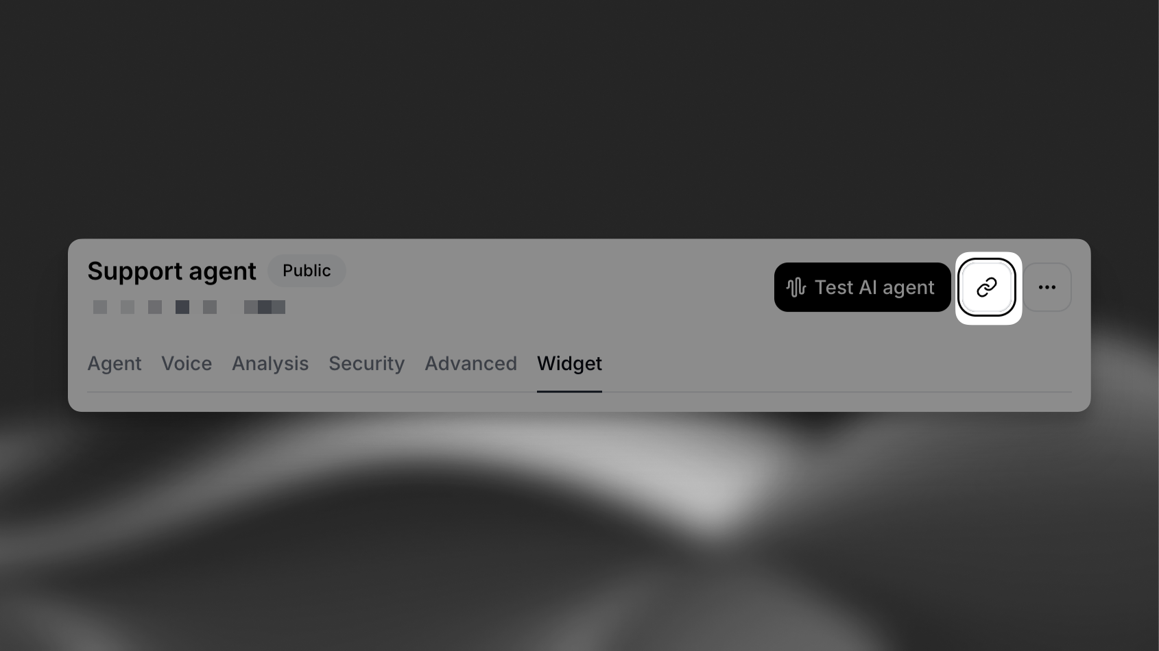 Widget shareable page