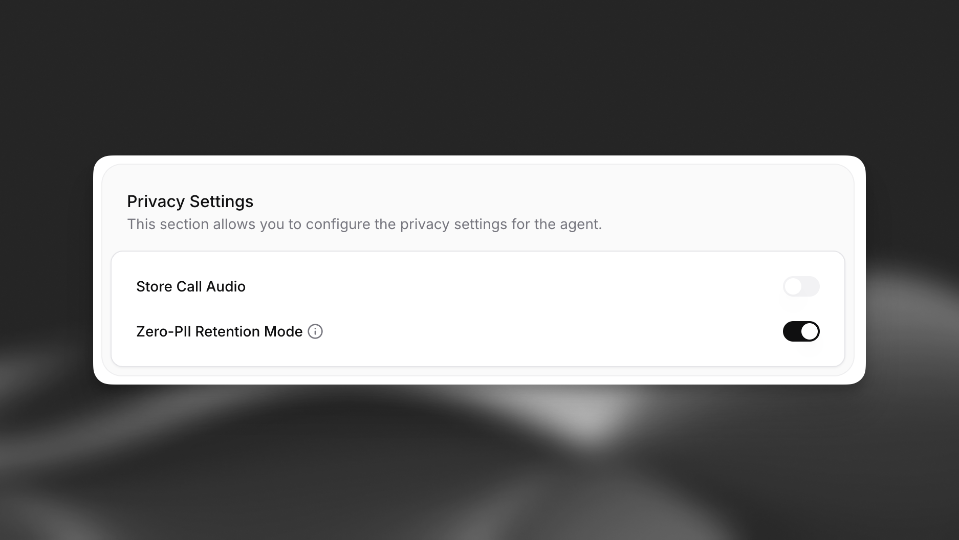 Enable Zero Retention Mode for Agent