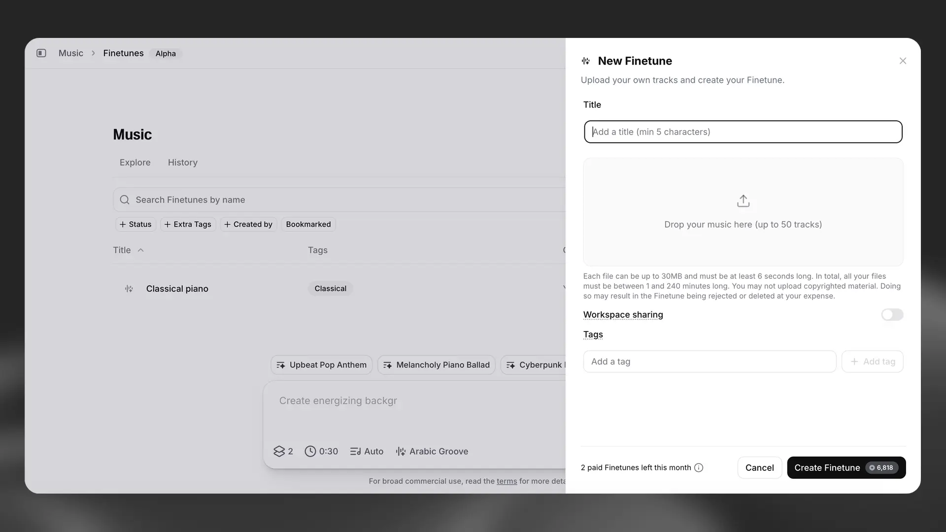 Creating a new finetune