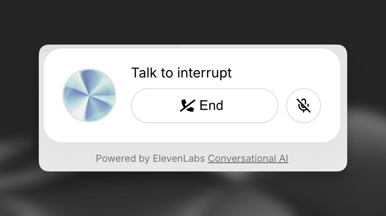Widget's mute button