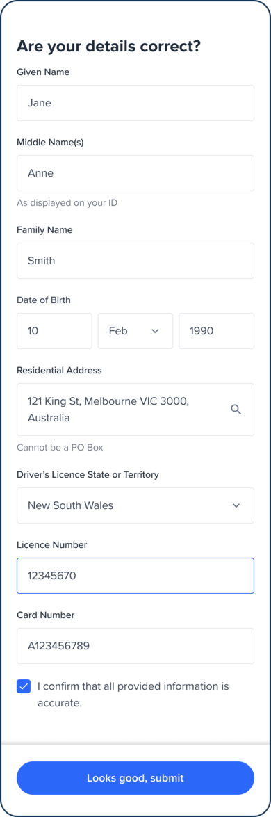OCR Review Screen