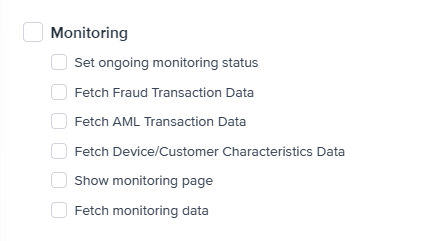 Monitoring options.