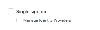 Single sign-on permission.