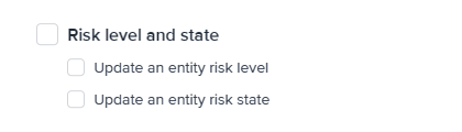 Risk level and state permissions.