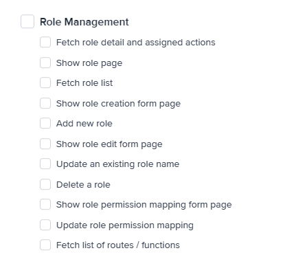 Role Management permissions.