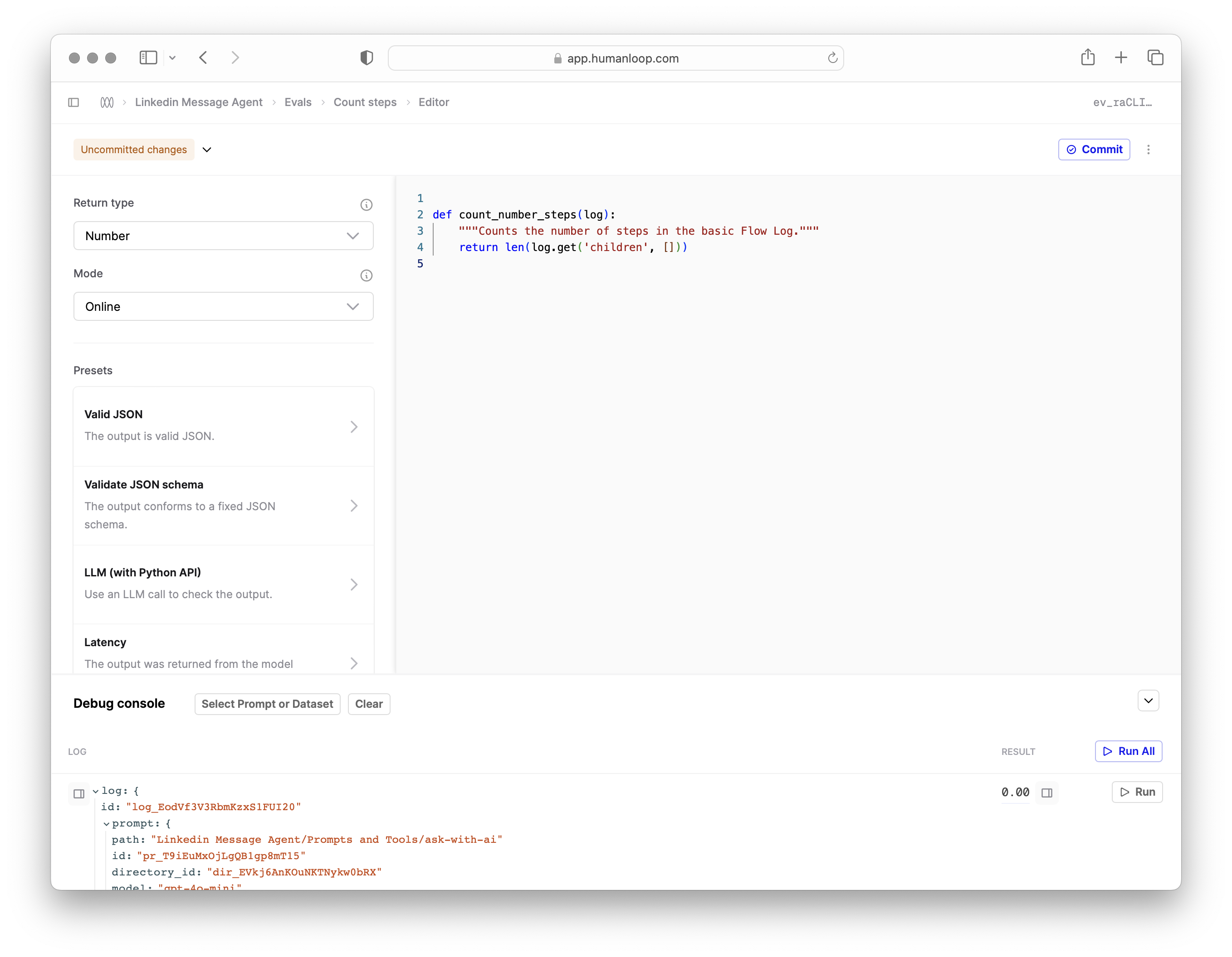 Evaluate Flow Log Contents
