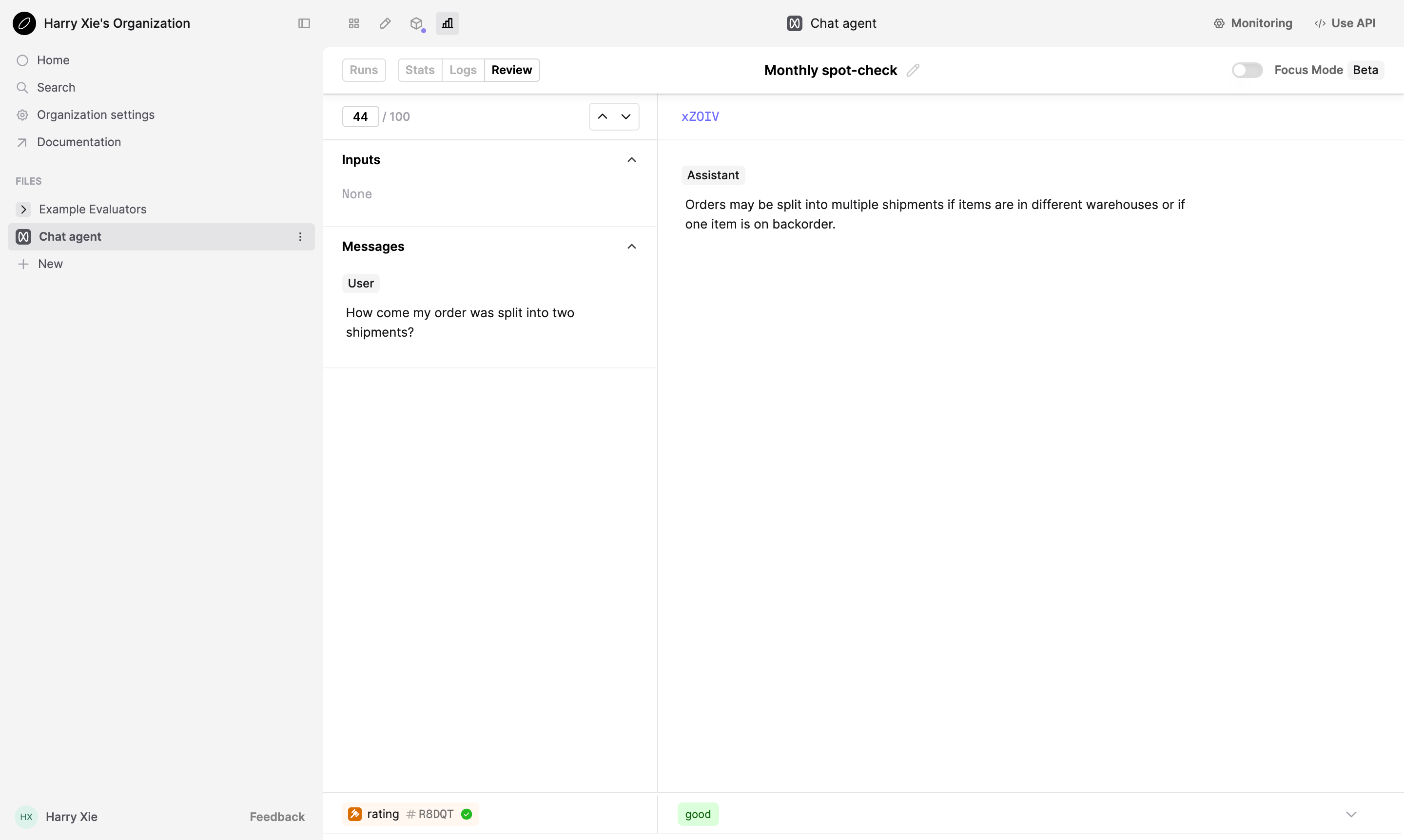 Logs review