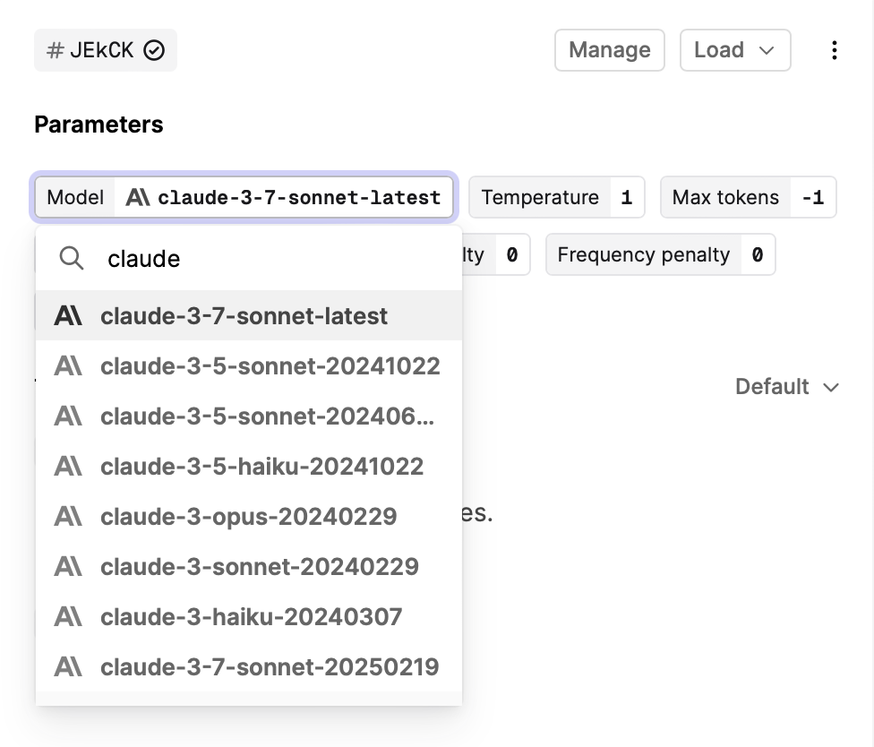 Screenshot showing Claude 3.7 Sonnet