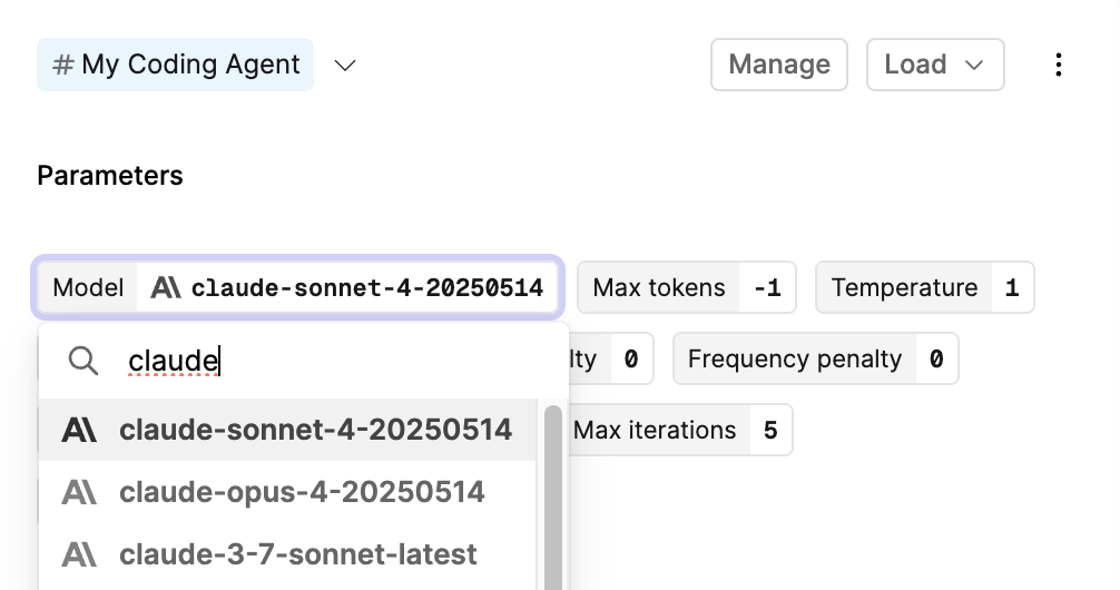 Claude 4 Sonnet and Opus models in Model Selection
