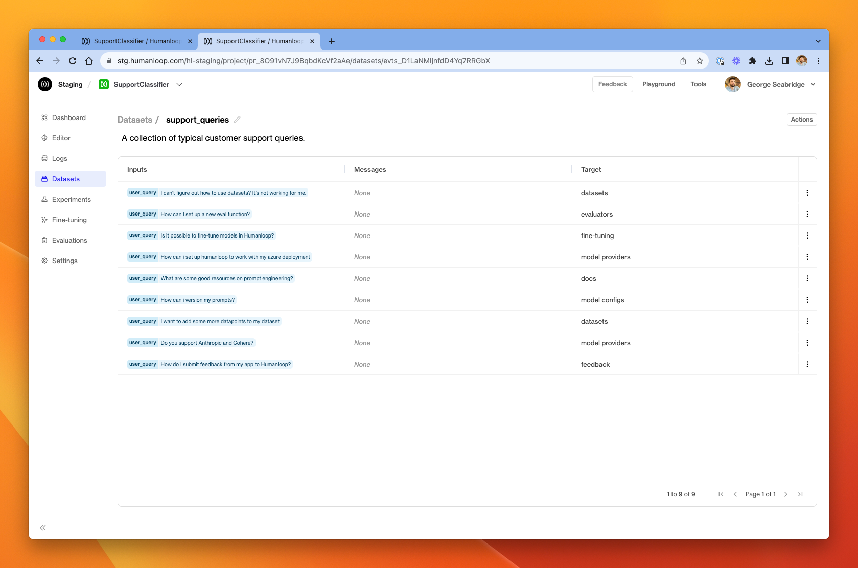 Datapoints are pre-defined input-output pairs.