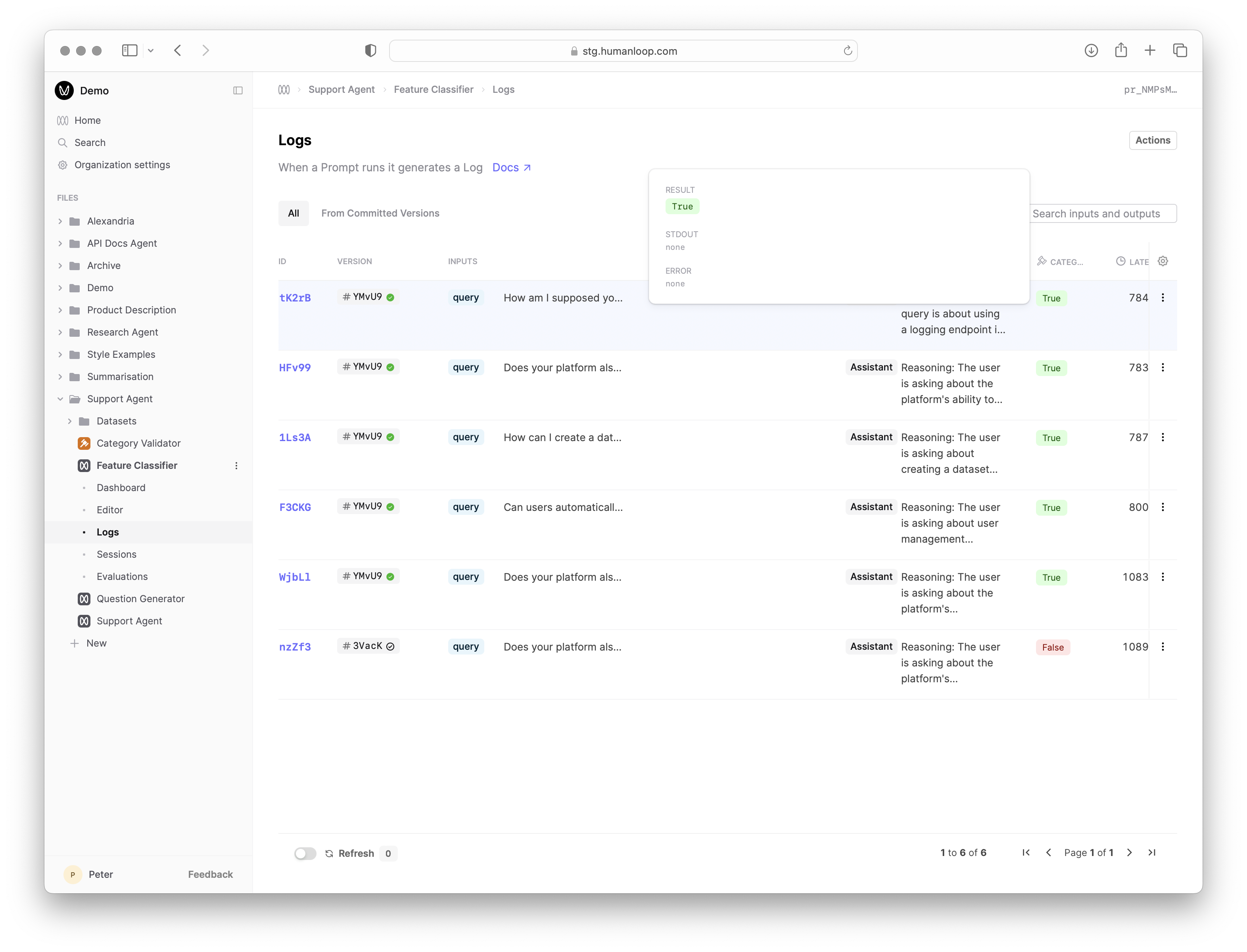 See the results of monitoring on your logs.