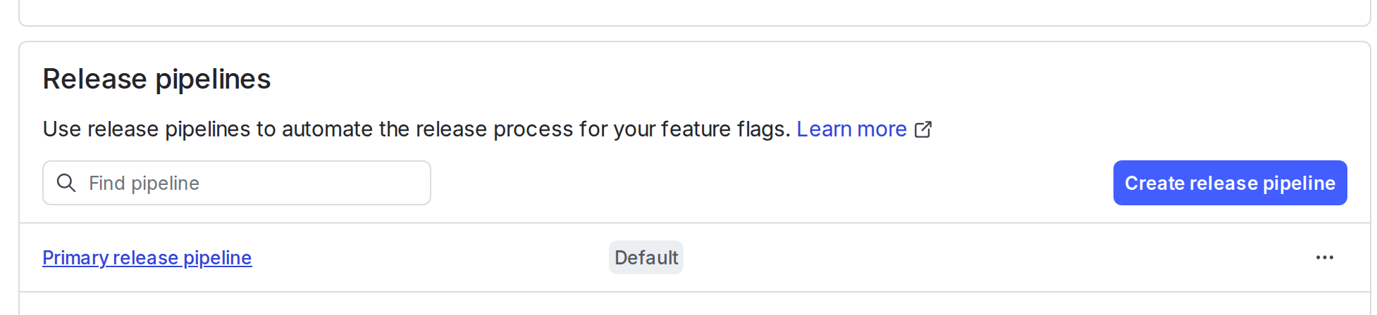 The "Release pipelines" list.