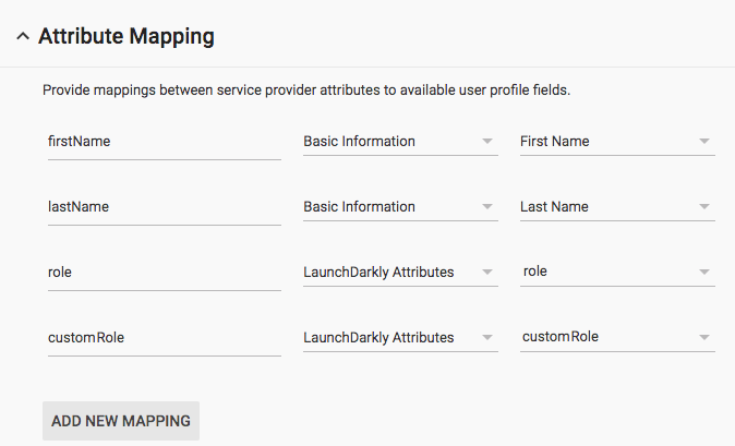 The Attribute Mappings screen.