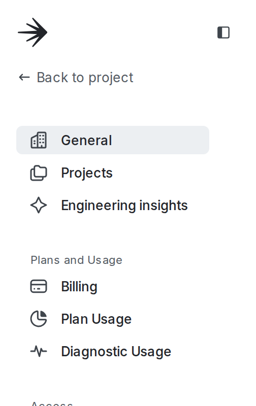 "Engineering insights" in the left navigation of the LaunchDarkly user interface.
