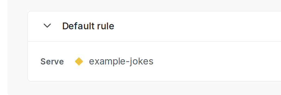 An AI Config's default rule.