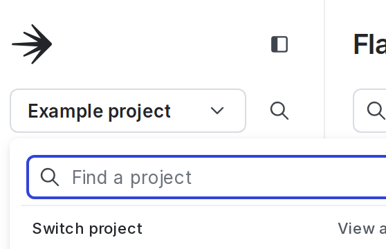 The project menu.