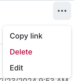 The "Edit" option in a pending change's overflow menu.