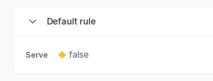 A flag's default rule.