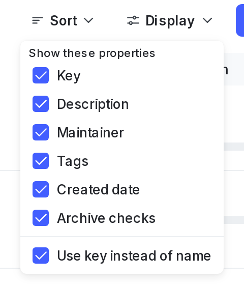 The "Display" option on the Flags list.