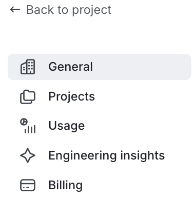 "Engineering insights" in the left nav of the LaunchDarkly user interface.