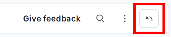 A targeting rule's "undo arrow" button called out.