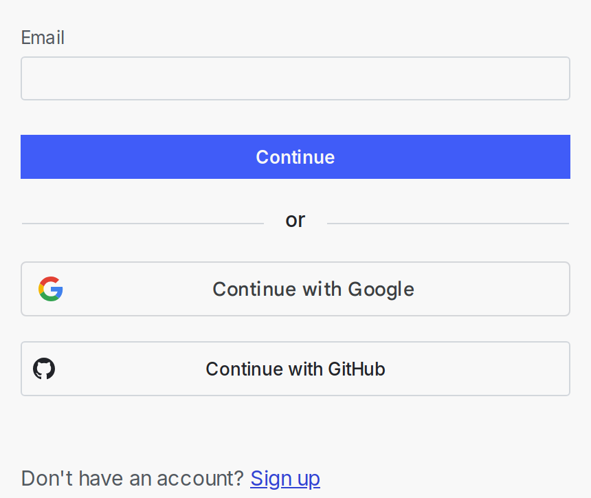 The "Continue with GitHub" button on the LaunchDarkly sign in page.