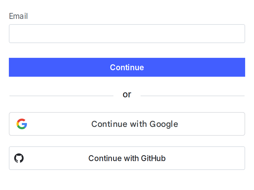 The "Continue with GitHub" button on the LaunchDarkly sign in page.