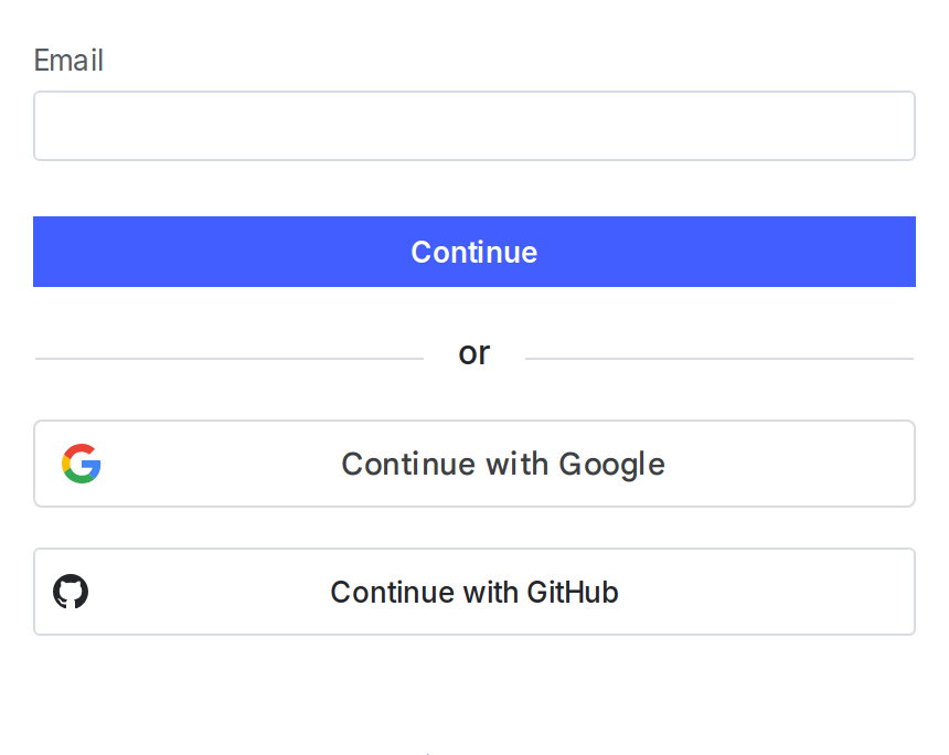 The "Continue with Google" button on the LaunchDarkly sign in page.