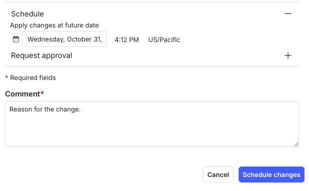 The guarded rollout scheduling option.