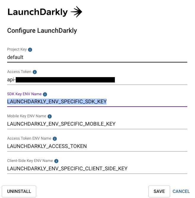 An example LaunchDarkly configuration.