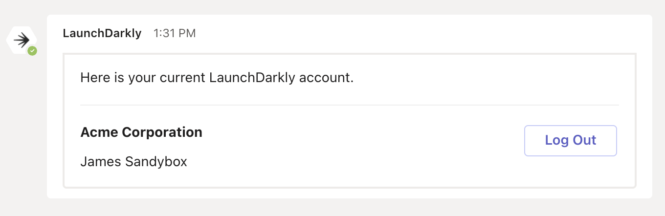 The log out screen in Microsoft Teams.
