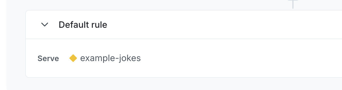 An AI Config's default rule.