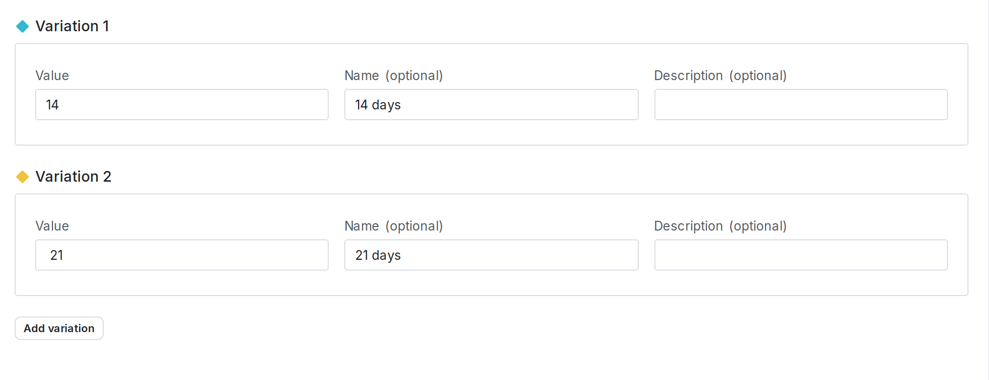 A flag's with two variations.