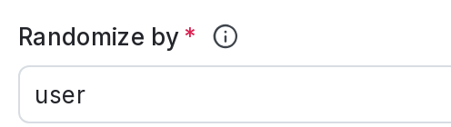 The randomization unit field on the experiment creation screen.